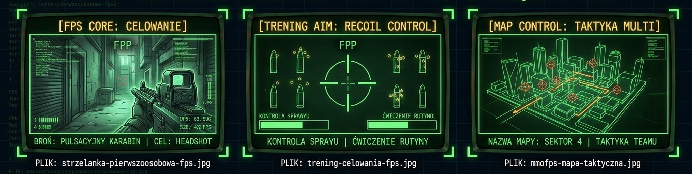 strzelanka pierwszoosobowa fps game celownik i broń
